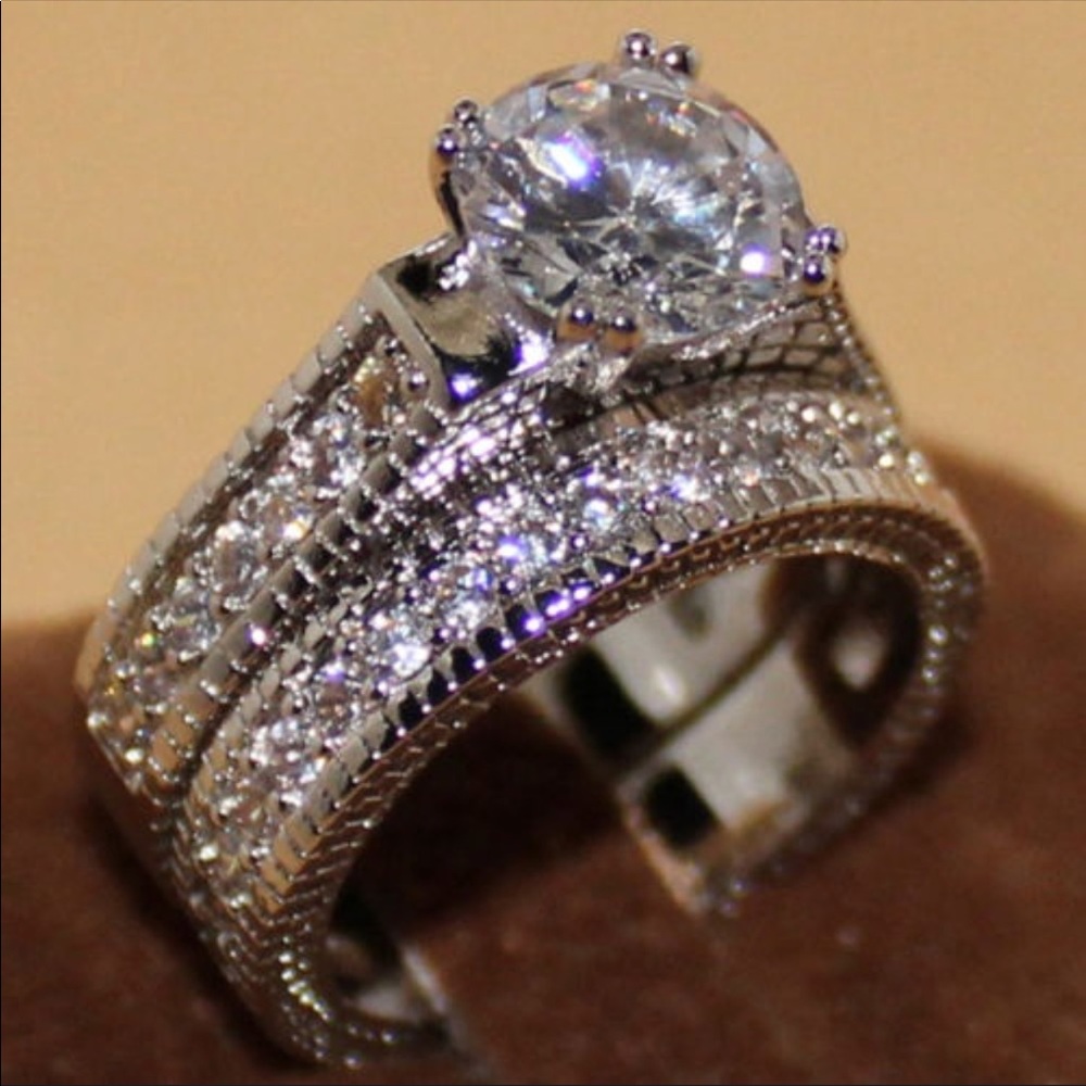 CZ Wedding set 2pc